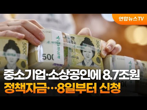 중소기업·소상공인에 8.7조원 정책자금…8일부터 신청 / 연합뉴스TV (YonhapnewsTV)