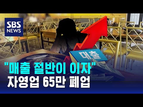 '벼랑 끝 자영업' 65만 폐업…"매출 절반이 이자" / SBS