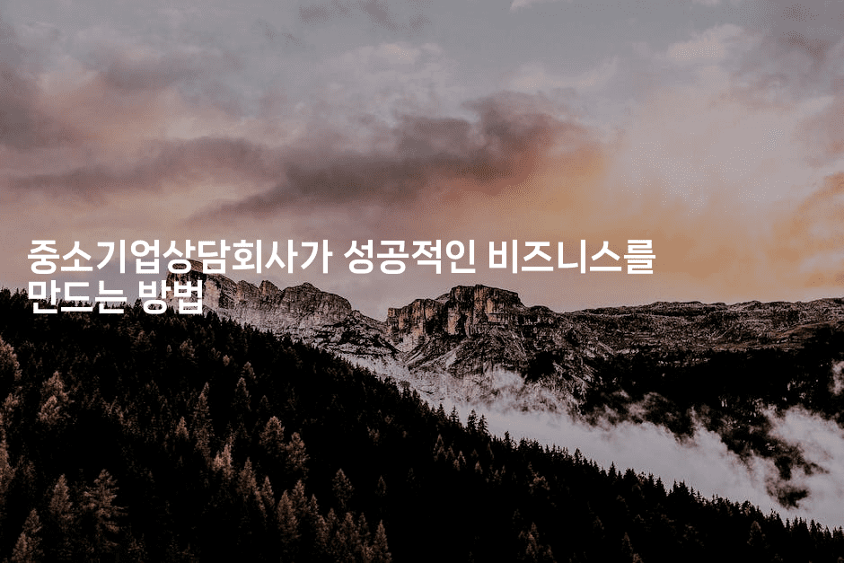 중소기업상담회사가 성공적인 비즈니스를 만드는 방법-똑똑경영