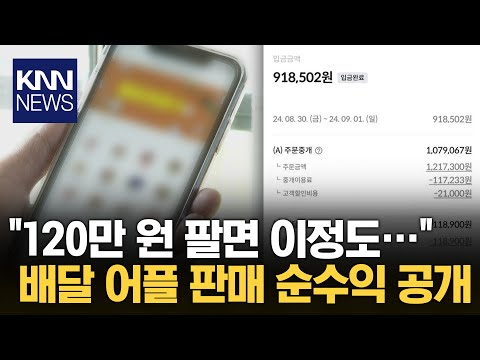 "120만 원 팔아도 94만 원" 배달앱 사용 자영업자 '분통' / KNN