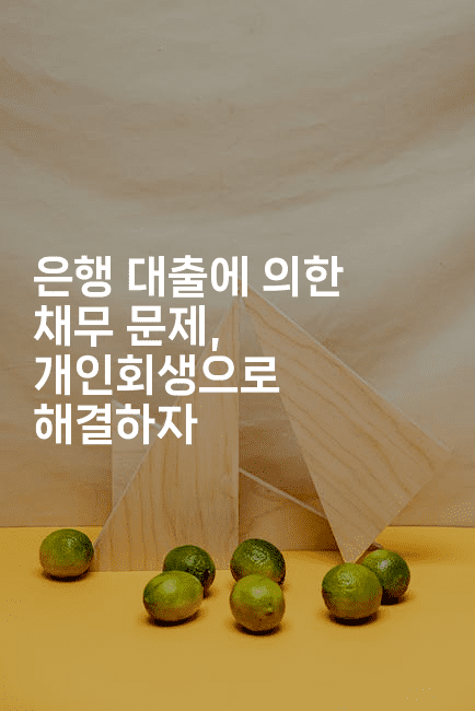 은행 대출에 의한 채무 문제, 개인회생으로 해결하자-똑똑경영