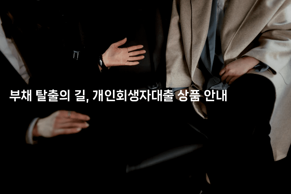 부채 탈출의 길, 개인회생자대출 상품 안내-똑똑경영